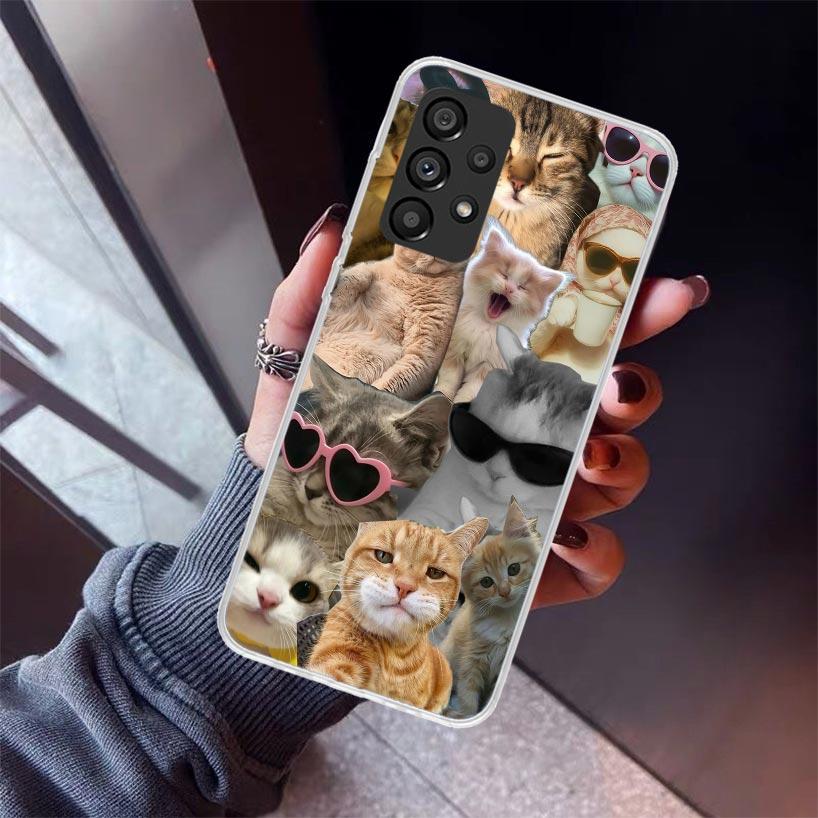 

Crying Cat Memes Phone Case For Samsung Galaxy A12 A52S A42 A32 A22 A51 A50 Note 20 Ultra 10 S10 Plus A71 A70 A31 A30 A10S Galax Samsung A20S