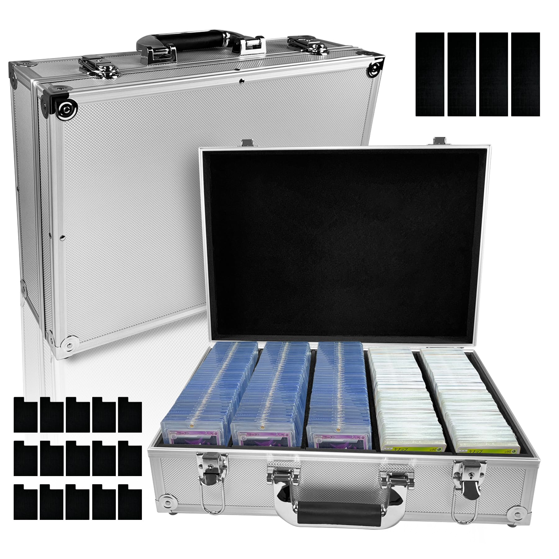 

Кейс для колоды HG CHASING TRIBE Алюминиевый кейс-атташе, вмещающий более 4500 карт Новейший кейс для магнитных протекторов Кейс для торговых карт Коробка для хранения игровых карт