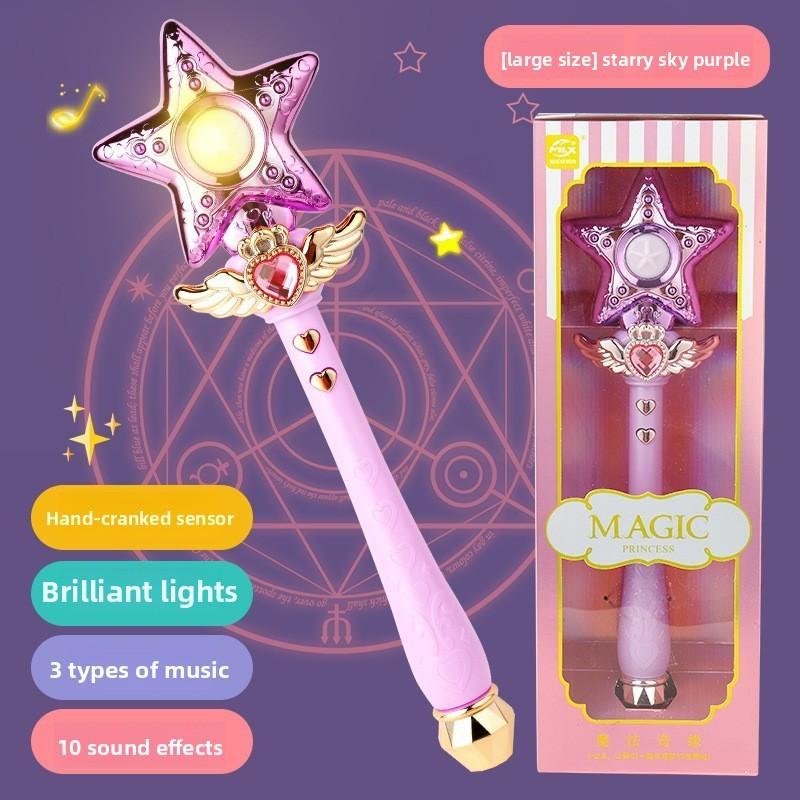 Baguette Magique Étoile de Fée Princesse Lune Avec Lumière et Son Pour la Salle de Jeux des Filles