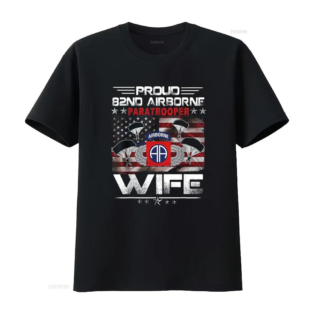 Proud 82nd Airborne Paratrooper Wife T-Shirt