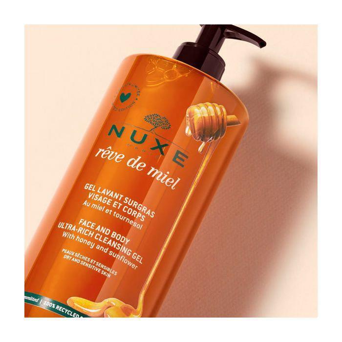 Gel Lavant - Nuxe - Rêve de Miel - 750 ml - Visage et Corps - Sans Parabène
