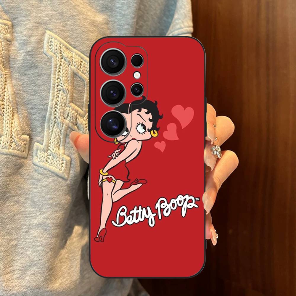 Animation B-Betty Boop Phone Case For Samsung S 24 Fe 25 Ultra Plus 20 Lite 21 30 22 23 24 22 Ultra 5G Fundas