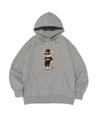 Street Bear Graphic Hoodie (Gray)