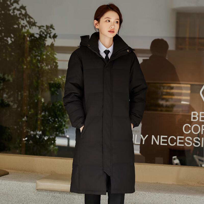 Kaseye Unisex Detachable Hood Mid-Length Down Jacket