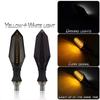 Motorcycle Turn Signal LED Indicator Blinker Light White Amber DRL Arrows LED Sequential Flowing 12V 10mm For Honda For Yamaha
