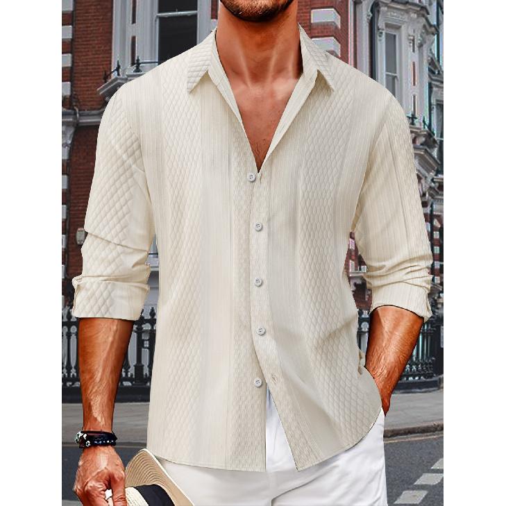 New Work Exercise Fitness Spring Long Sleeve V-Neck Button Men'S Real Pocket Casual Top Polo Shirt Business Shirt