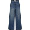 Juzhi Annakou Women's 100% Cotton Irregular Rhinestone Curved Denim Jeans