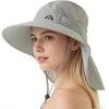 LMLALML Womens Sun Hats Hiking Fishinghat Wide Brim UPF 50+ UV Protection Gardening Hats with Large Neck Flap