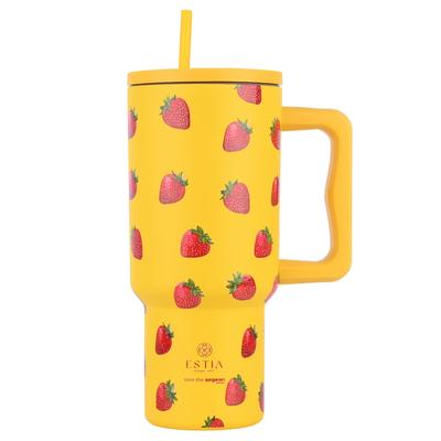 Tazza Termica con Cannuccia 900 ml Berry Bright