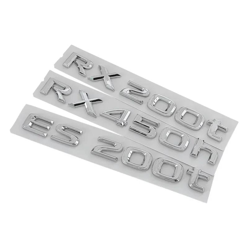 ABS Car Stickers for Lexus RX450hL RX200t RX450h ES200t Letter Logo Fender Side Body Rear Trunk Emblem Badge Decals Accessories