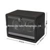 Silent Dual Watch Winder, Intelligent 2-Position Leather and Wood Design