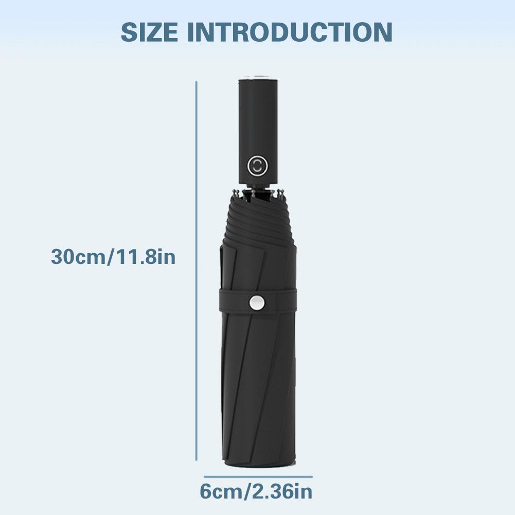 Fully Automatic Reverse Folding Umbrella 16 Bones Compact Foldable Umbrella UV Protection Umbrella for Men Women Teenage