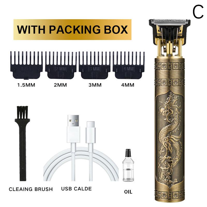 Триммер для мужчин, беспроводные машинки для стрижки волос с набором инструментов для направляющих гребней