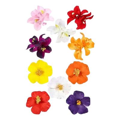 Elegant Double Petal Hair Barrettes 10Pcs Flower Design Lightweight Flower Hair Clip Fashion Hairpin For Daily Styling