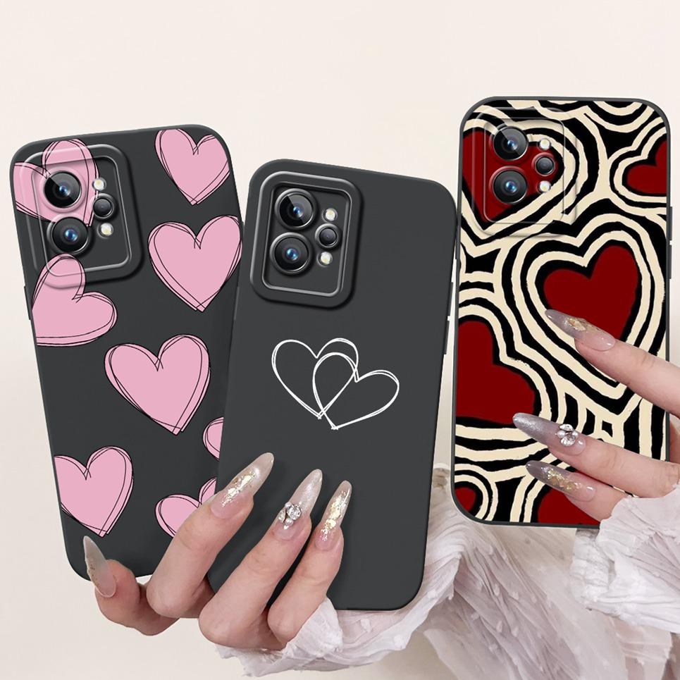 Cover per Telefono Femminile Cuore d'Amore per Realme GT2 Pro Custodia Realme GT Neo2 GT2 GT Neo 3T Funda Silicone Morbido Opaco Protezione Lente Capa