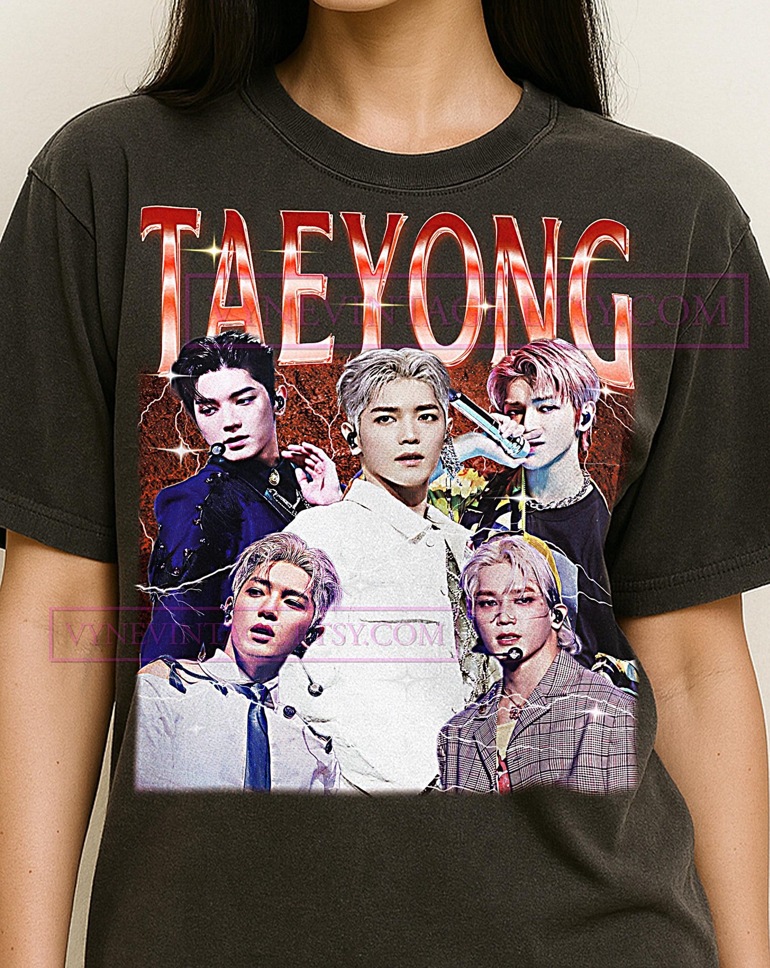 Taeyong Bootleg Shirt, Vintage Kpop Idol Rapper Performer NCT 127 Star Tee, 90s Retro Throwback T-shirt, Taeyong Sweater M