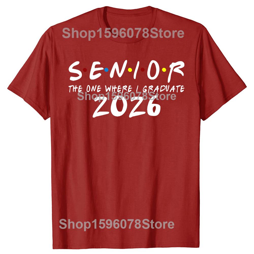Funny Graduation Class 2026 Graphic Tshirts Men Womens Fashion Casual Tshirt 100 Cotton Loose Oversized T Shirt Summer S