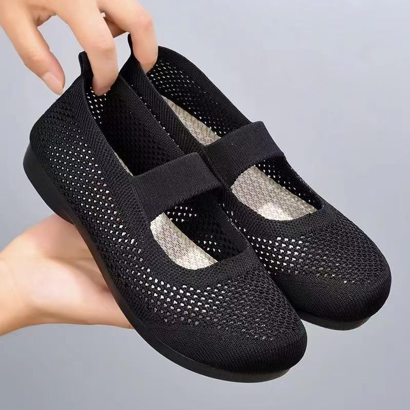 Summer new women's shoes versatile mother shoes mesh fisherman shoes one pedal