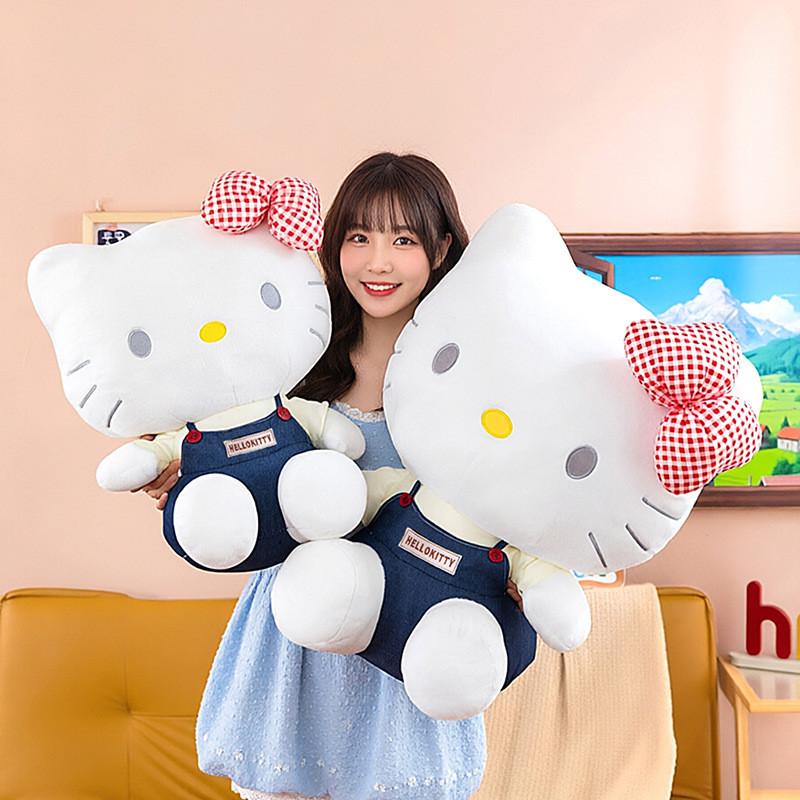 Peluche Cartoon Hello Kitty con Pelo Corto in Poliestere per Bambini e Collezionisti