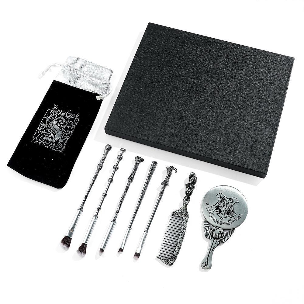 Harry Potter Metal Wand Makeup Brush Set - Hermione & Dumbledore Collection