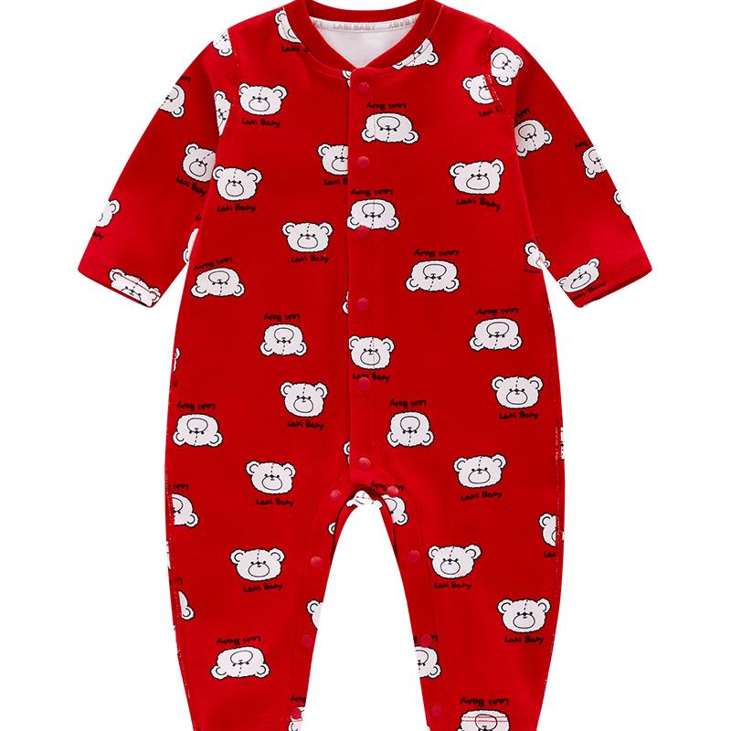 Красный новогодний комбинезон с длинным рукавом Labi Baby 66