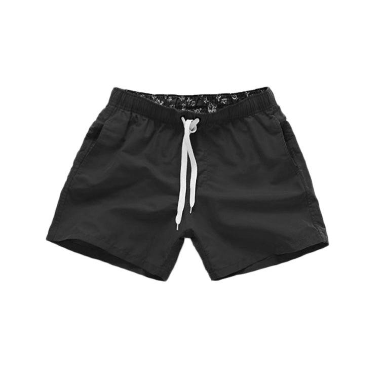 Mens Swim Trunks with Side Pockets Summer Casual Solid Color Beach Shorts Quick Dry Lightweight Board Shorts Swimwear Swimsuit