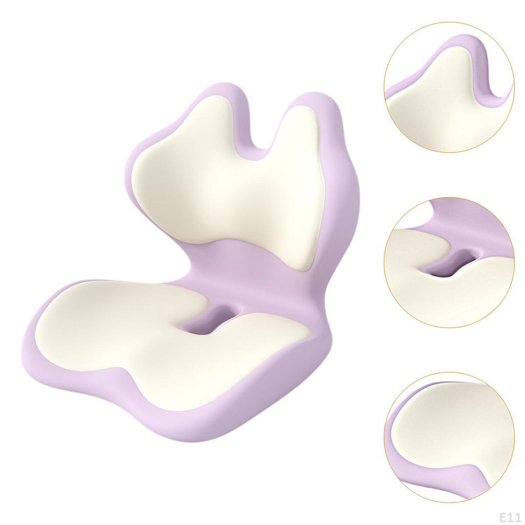 Office Chair Cushion Back Rest Butt Pad Memory Foam Portable Comfortable Seat and