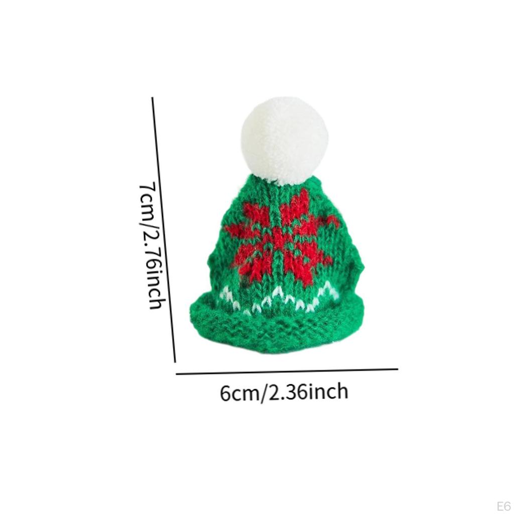 Christmas Mini Knit Hat Decoration Decorative Holiday Cute DIY Accessories Tiny