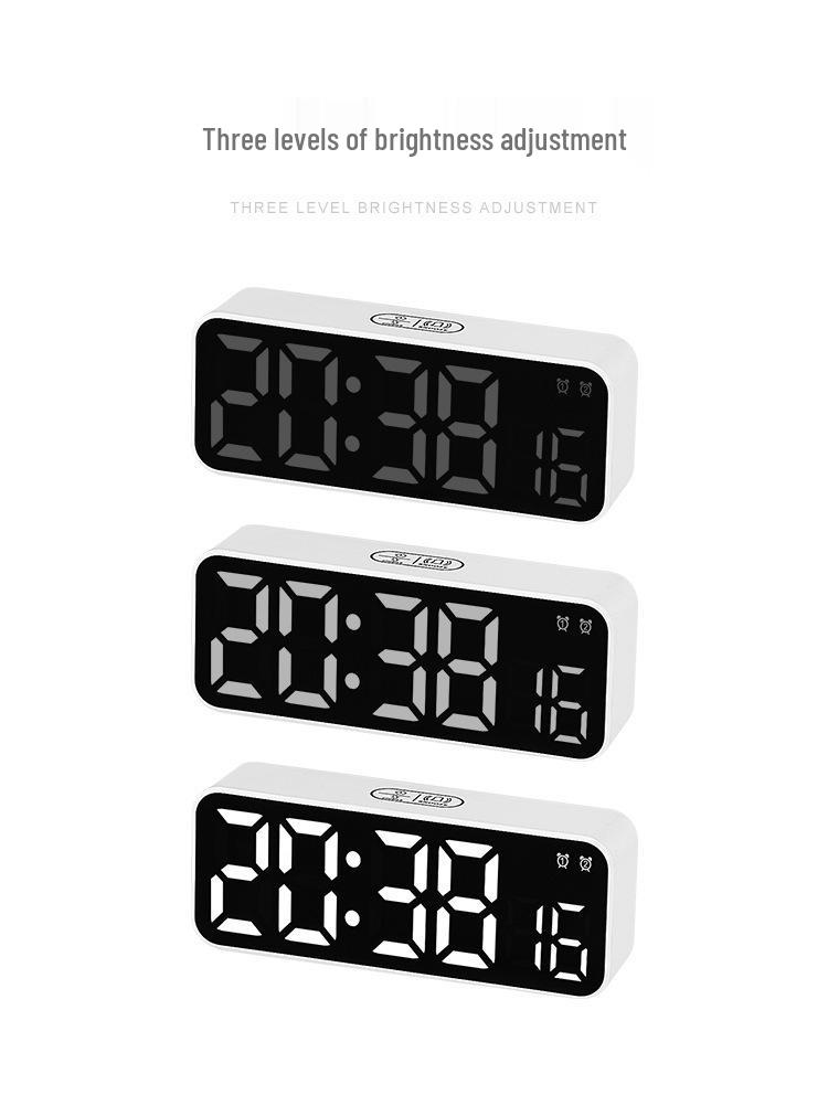 Mini Multifunctional Electronic Alarm Clock with Temperature Display, Large 2806/Small 2807 - Bedside Model