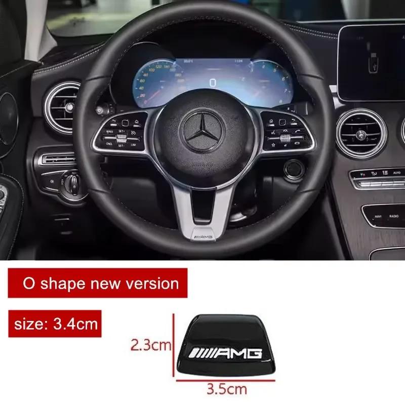UMEG7 Car Steering Wheel Emblem Sticker Interior Badge Decoration for Mercedes Benz W203 W204 W205 W176 W211 W212 W213 GLA GLC