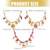 Summer Vacation Jewelry Bohemian Inspired Shell Starfish Pendants Multi Strand Necklace Handmade Gift For Her