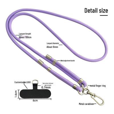 Cordón Ajustable de 8mm para Teléfono Móvil Cruzado y Portátil - Correa Anti-pérdida para Exterior con Diseño Elegante