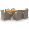 Day and Night - Day and Night 7-piece Brown Garden Dining Set