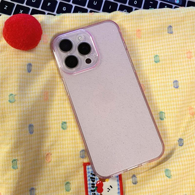 Soft Glitter Transparent Phone Case For iPhone 11 12 13 14 15 16 Pro Max Plus Shockproof Silicone Clear Bumper Cover