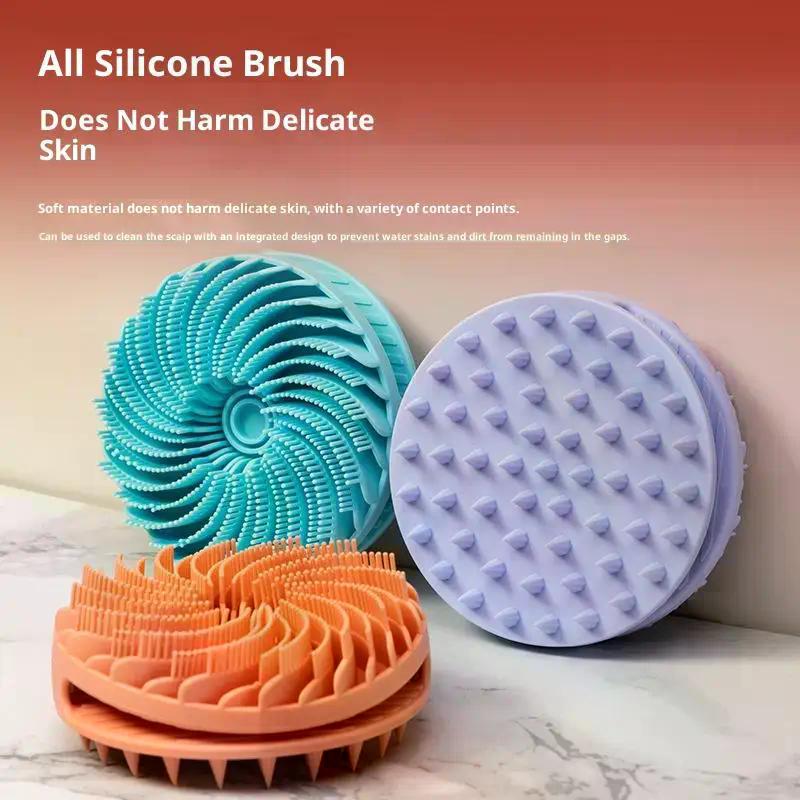 Soft Silicone Bath Shower Brush Body Scrubber Scalp Massager Exfoliating Skin Care Bath Tool
