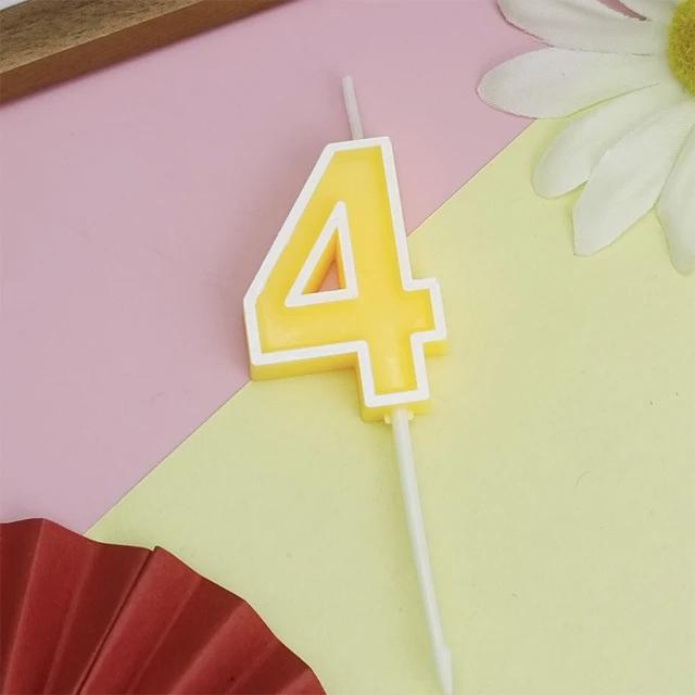 Candy Colored Happy Birthday Number Candle Children's Party Creative Cartoon Jelly Colored Valentine's Day Activity Candle