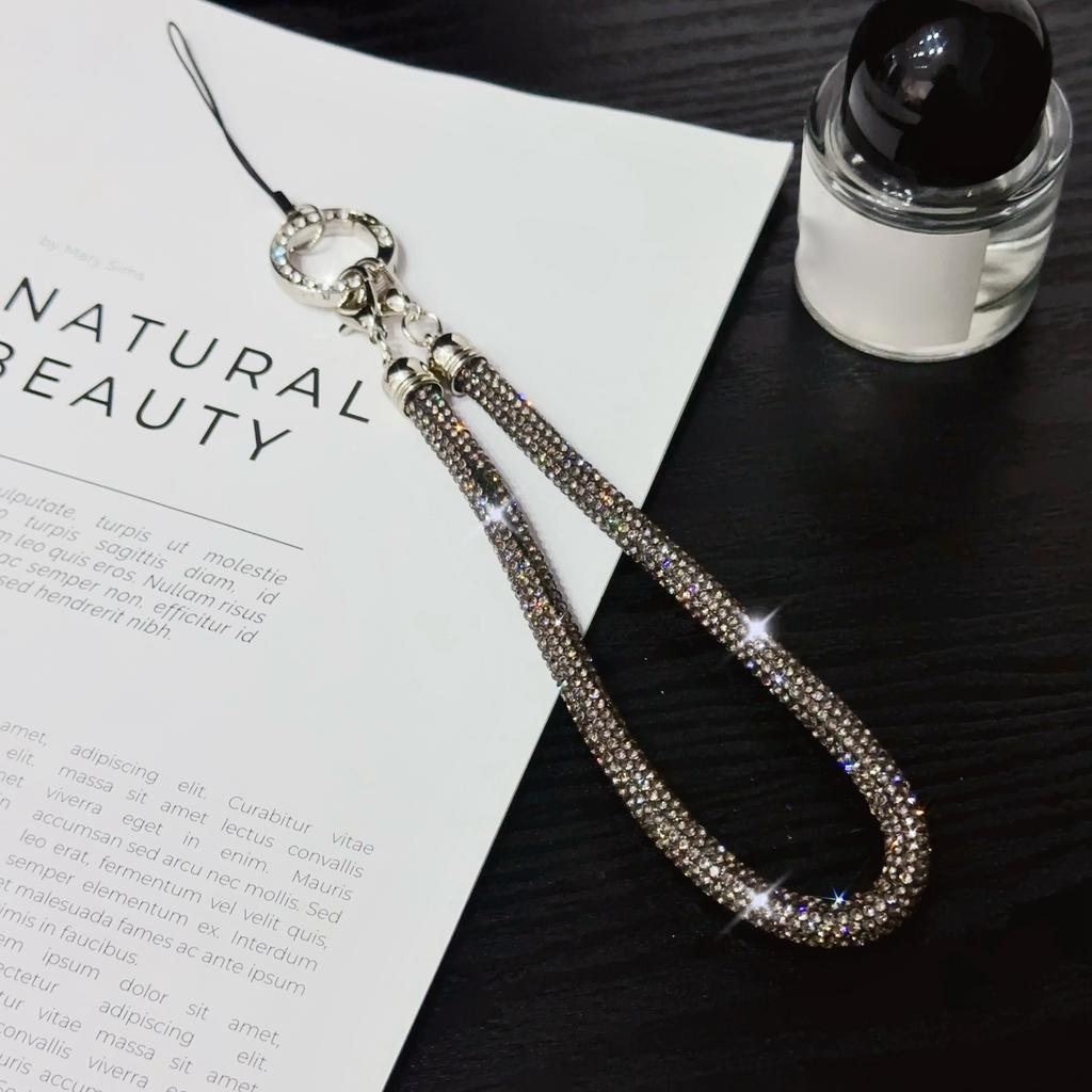 Phone Wrist Strap Shiny Rhinestone Decor Hand Strap Lanyard,Length: 25cm