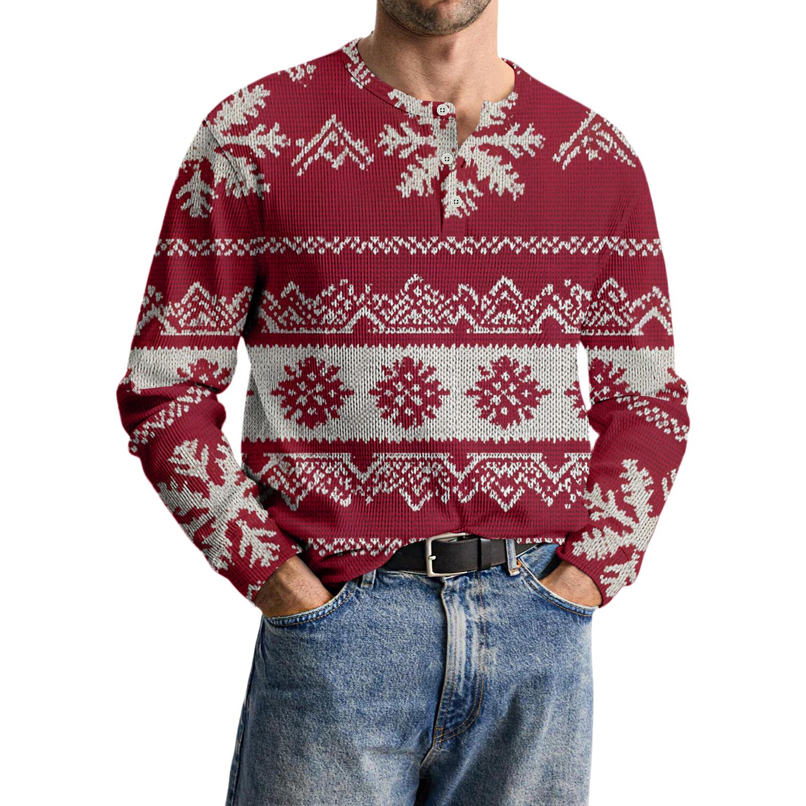 

Мужская повседневная трикотажная рубашка на пуговицах с длинным рукавом XL