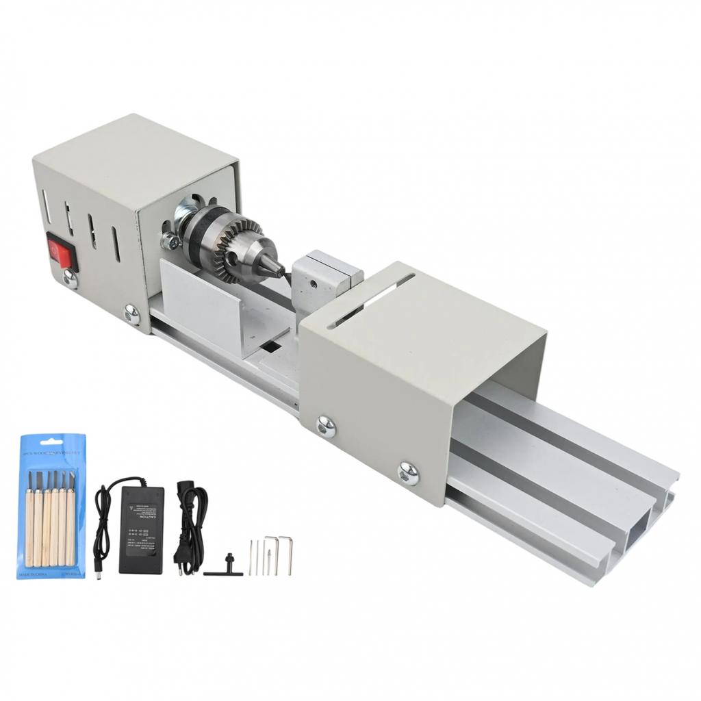 Small Scale Wood Lathe for Bead Production Turning Polishing Milling 4000rpm