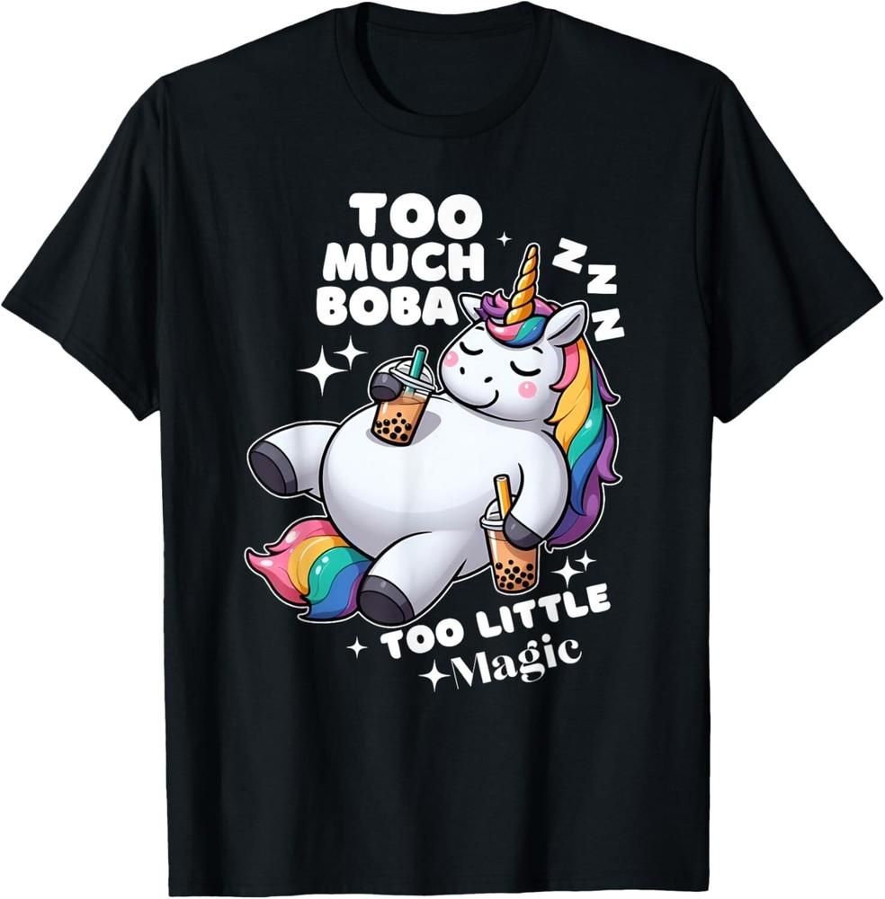 

Boba Tea Unicorn Kawaii _ Funny Unicorn Drinking Bubble Tea Gift Unisex T-Shirt M