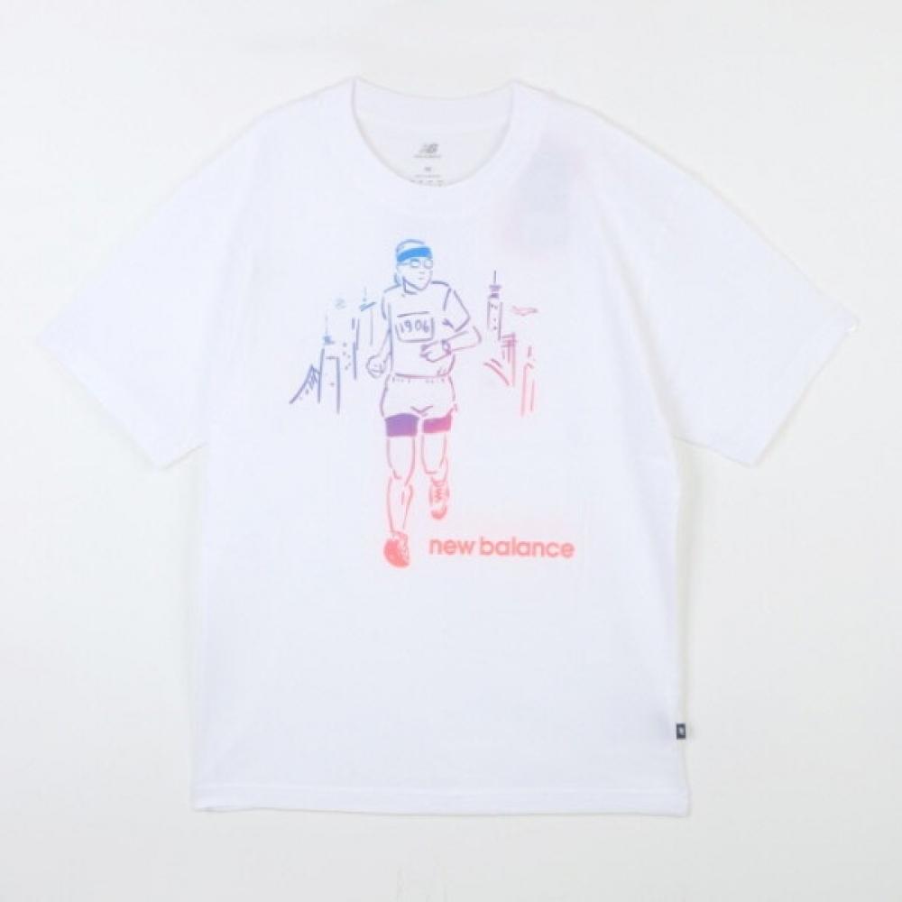 

New Balance ShorT Sleeve T shirT Runner gradienT Graphic Eqs Nbnefcog53 10 100