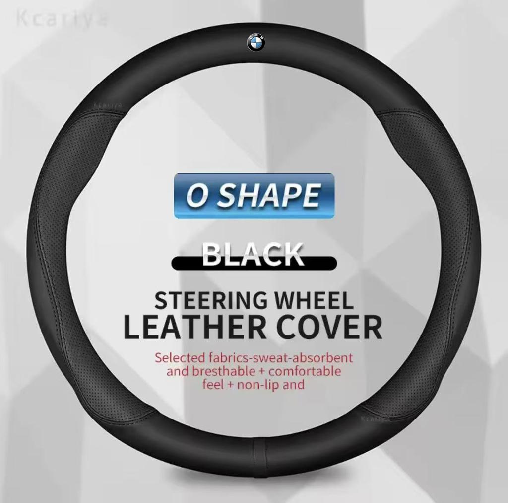 RTJF7 BMW M M2 M3 X1 X3 X4 X5 X7 E39 E46 E60 E70 E87 E90 F10 F15 F20 F25 F30 G05 G20 G30 Car Carbon Fiber Leather Steering Wheel Cover