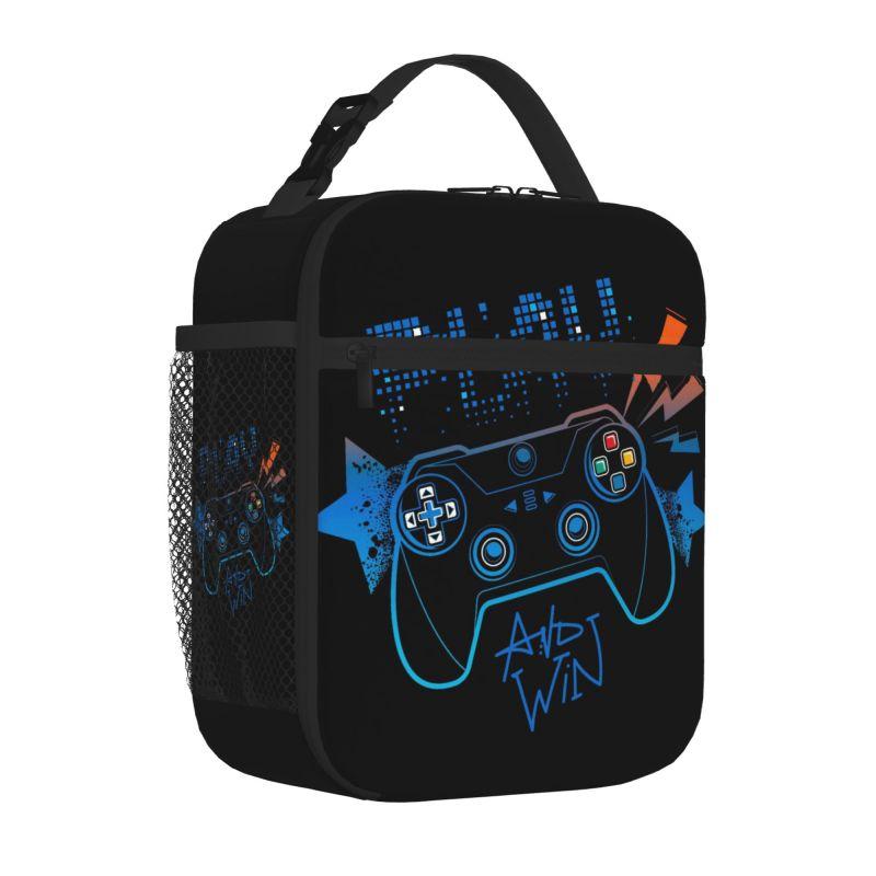 

Video Game Controller Insulated Lunch Bag for Boys Portable Waterproof Thermal Oxford Lunch Box for School Travel Picnic Beach