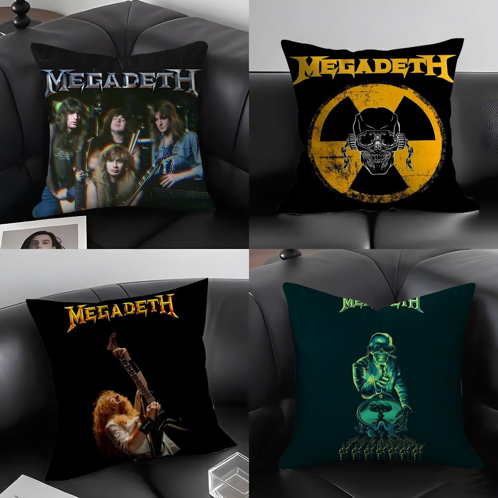 MMegadeth Band Cushion Cover Pillowcase Ultra Soft Skin Friendly Fabric Cloud Like Comfort  Concealed Zipper