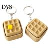 Window Ornament Keychain Pendant, Decorative Mechanical Balance Figurine, 3D Printed Stress Relief Fidget Toy Toy, Waffles Charm Desktop