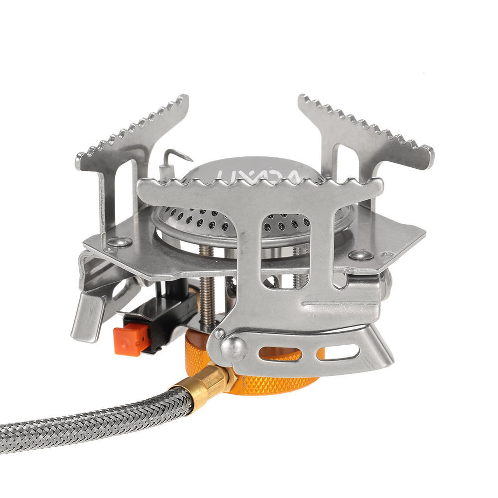 Lixada Camping Foldable Gas Stove Set with Gas Conversion Head Adapter