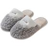 Winter cotton slippers simple home slippers men's plush home thick-soled cotton shoes step on shit feeling indoor