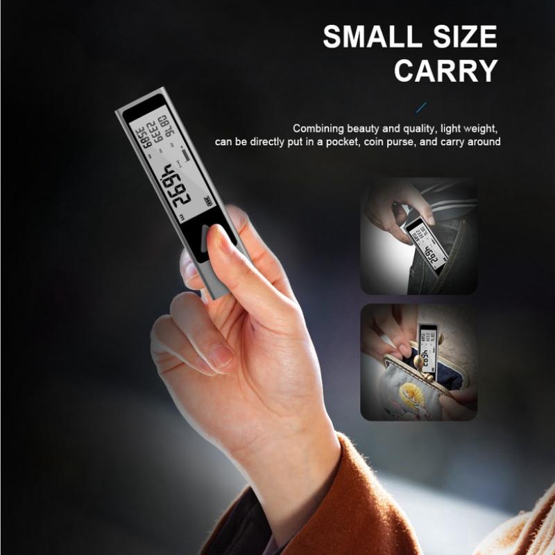 M120 Mini Telemetru Portabil Reîncărcabil Bluetooth Măsurător de Distanță Afișaj LCD Laser Riglă Electronică