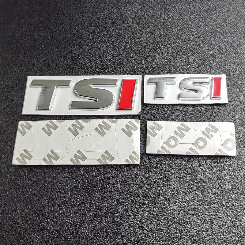 WHAQY1 3D Metal Logo TSI Emblem Letters Car Trunk Badge For VW TSI Decal Sticker Accessories