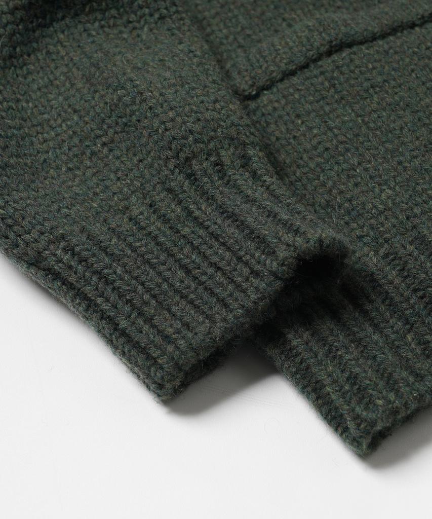 Frizmworks Heavy Cowichan Zip Up Cardigan _ Forest Green